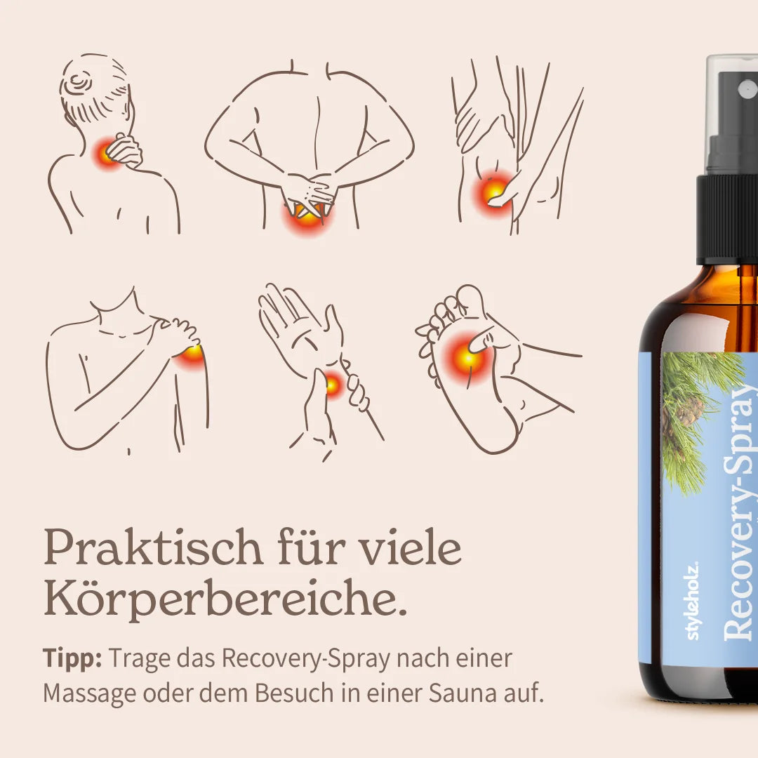 Recovery-Spray Zirbe: Sanfte Kühlung