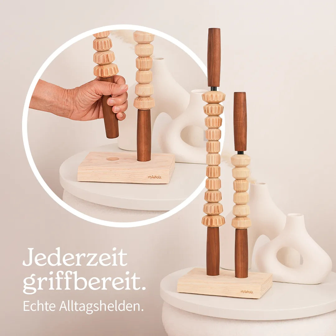 Holz-Aufsteller für 2x Woodstick