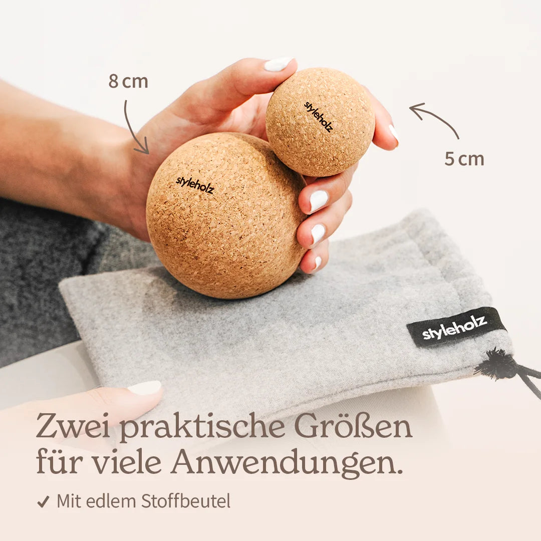 Faszienball Set aus Kork