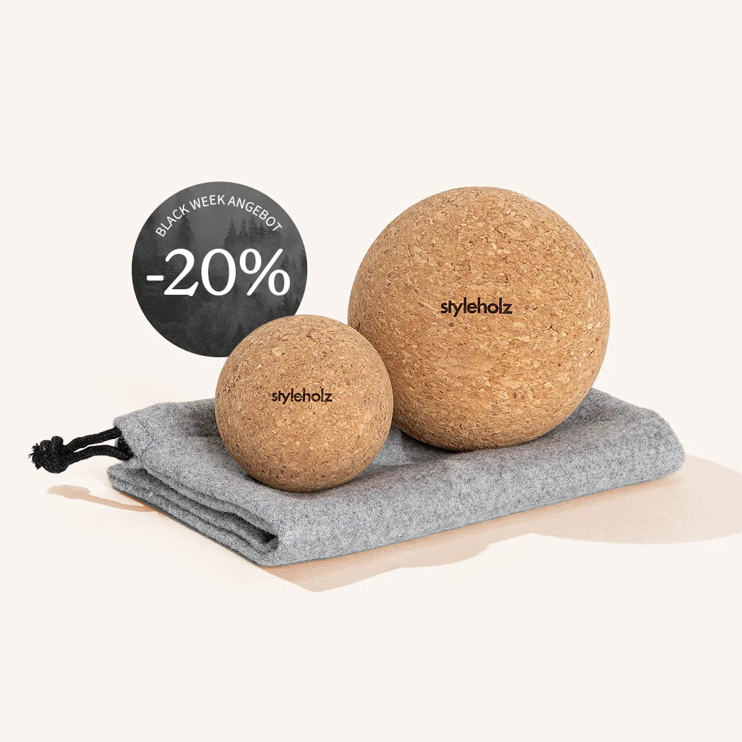 Faszienball Set aus Kork für punktuelle Massage