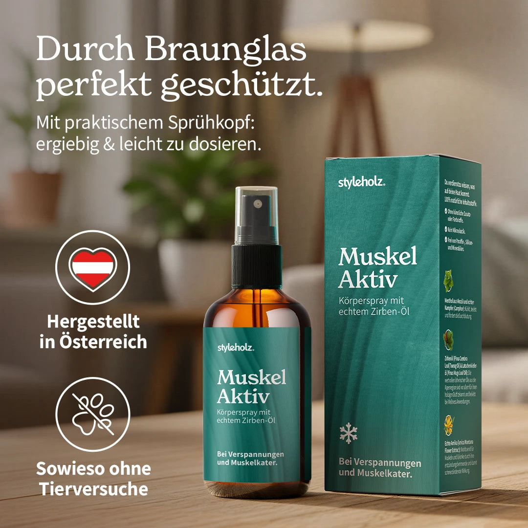 Muskel-Aktiv Körperspray mit Zirben-Öl