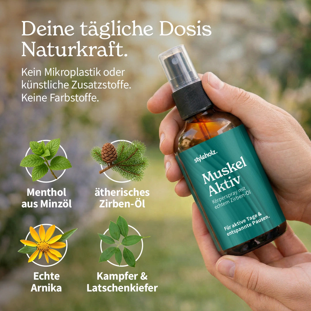 Muskel-Aktiv Körperspray mit Zirben-Öl