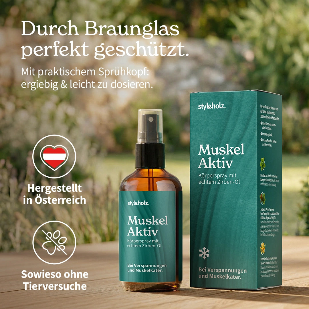 Muskel-Aktiv Körperspray mit Zirben-Öl