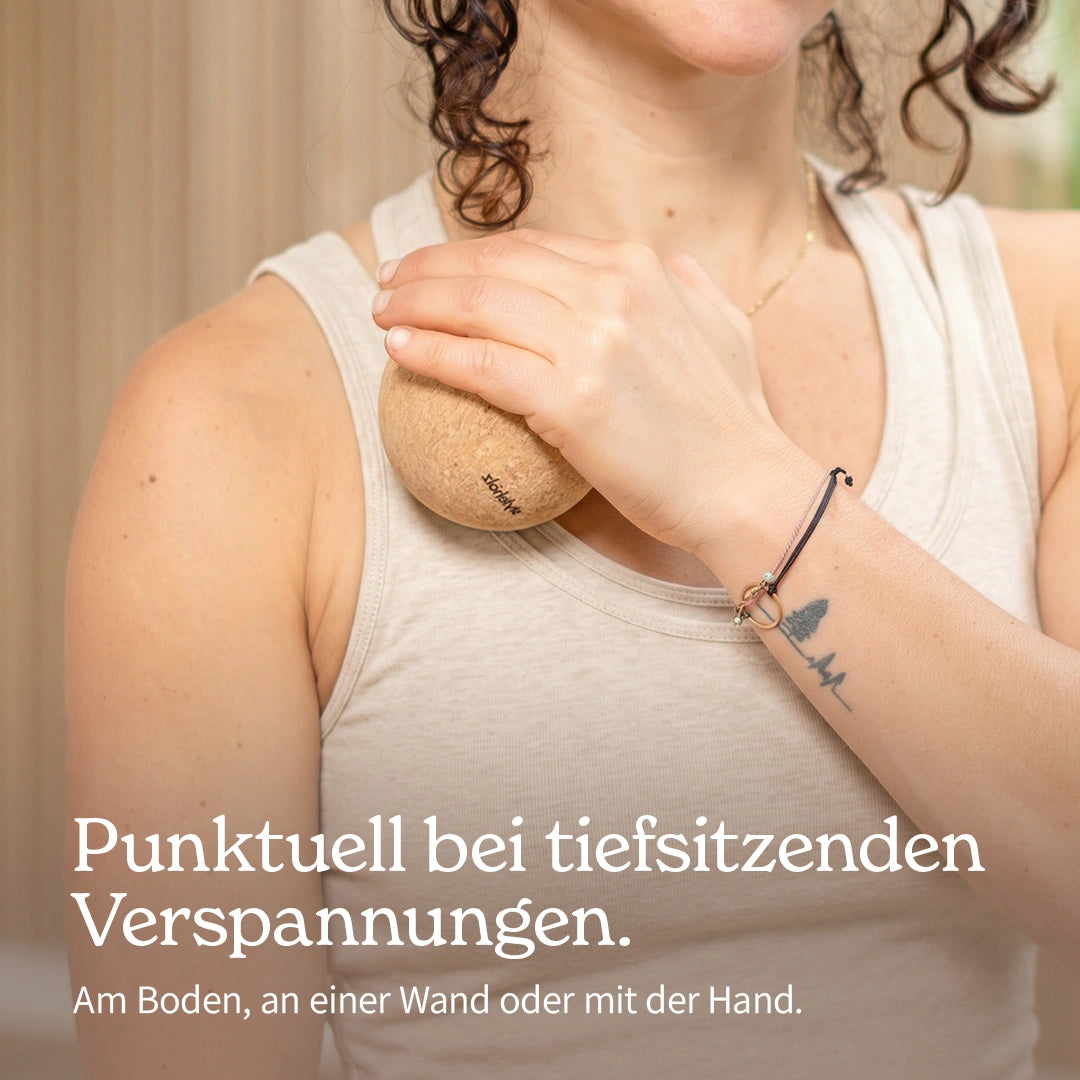 Faszienball Set aus Kork für punktuelle Massage