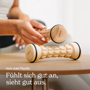 Fußmassage-Roller aus Holz für die Fußreflexzonen