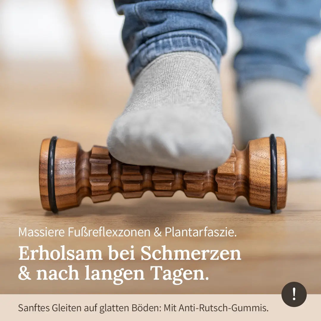 Fußmassage-Roller aus Holz für die Fußreflexzonen