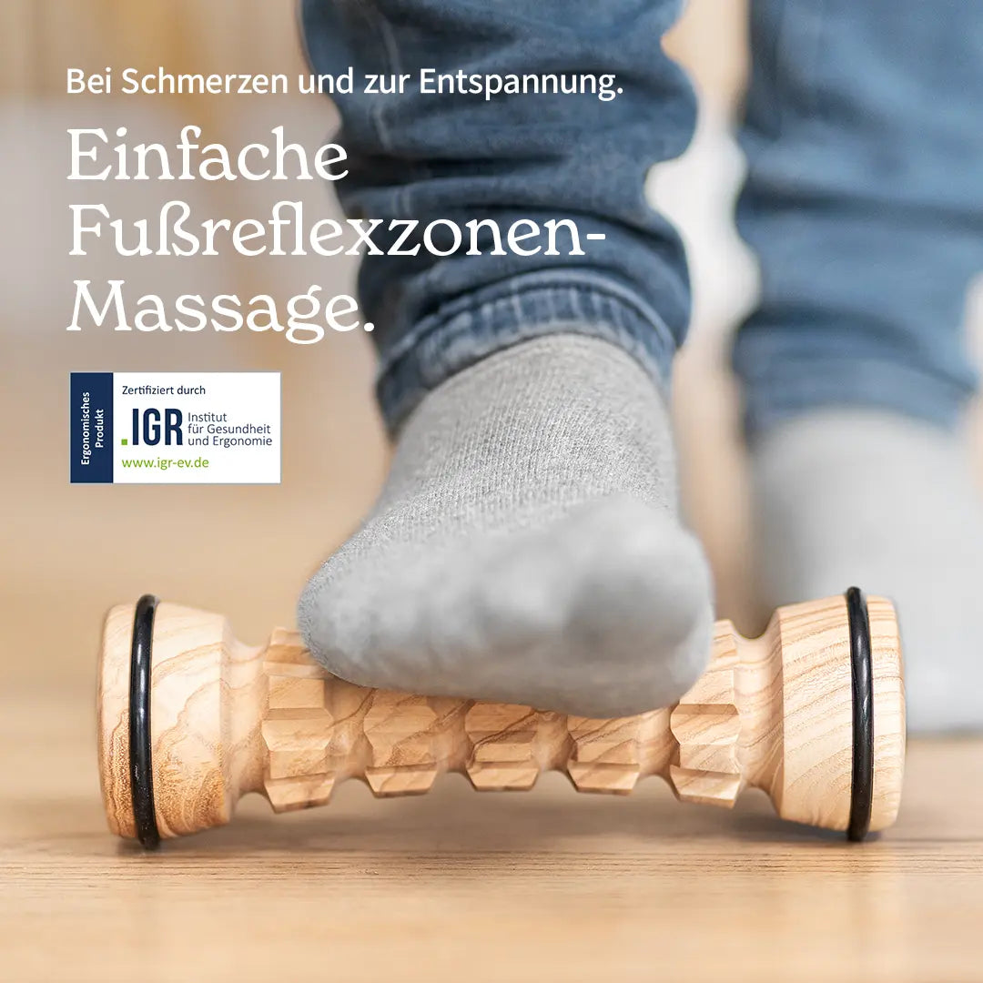 Fußmassage-Roller: Zirbenholz