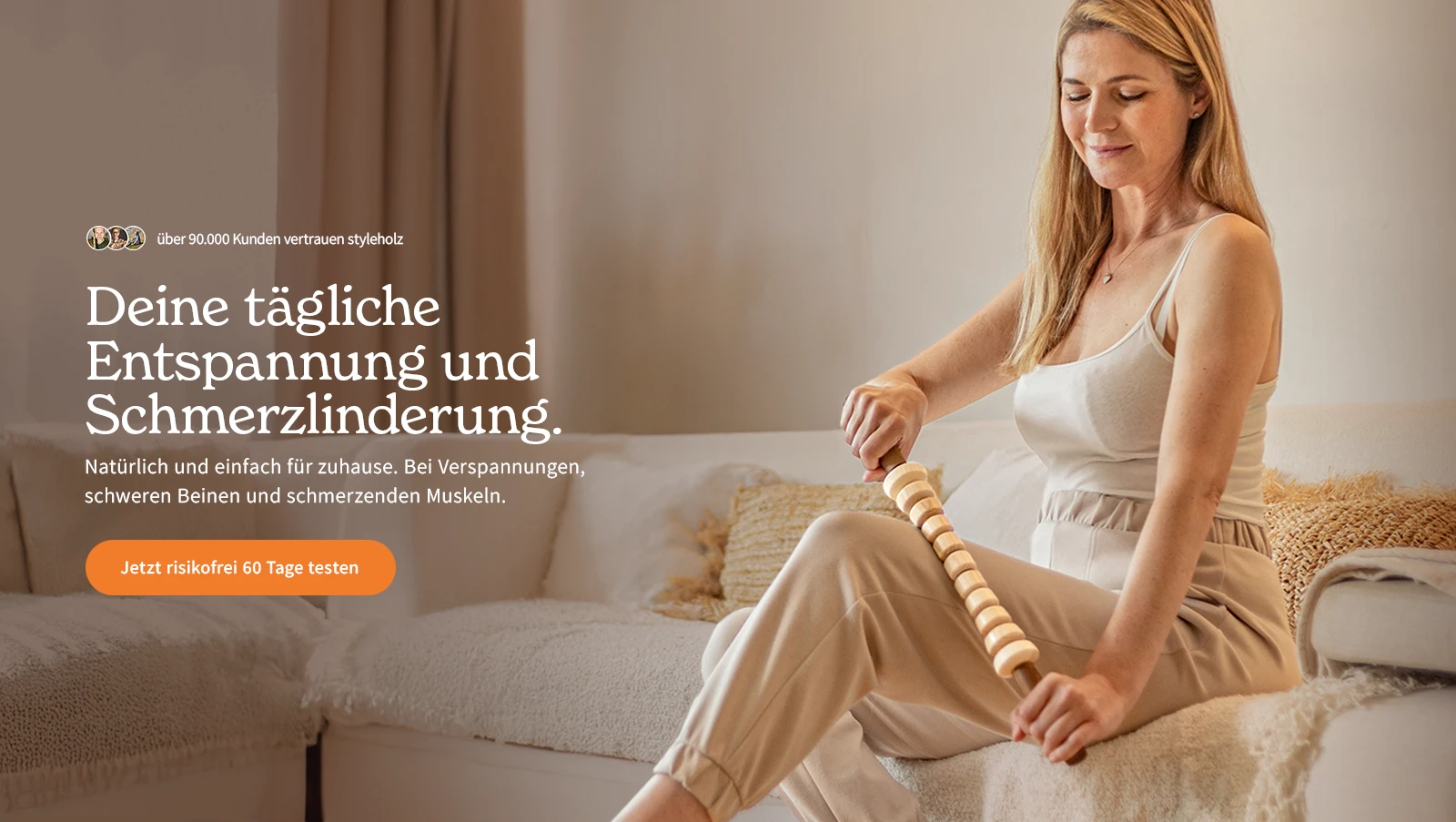 Deine tägliche Entspannung und Schmerzlinderung. Natürlich und einfach für zuhause. Bei Verspannungen, schweren Beinen und schmerzenden Muskeln.